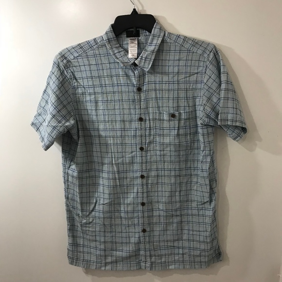 Patagonia Other - Patagonia L Blue Shirt Plaid Mens Organic Cotton
